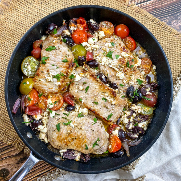 Flavorful But Healthy Mediterranean Pork Chops